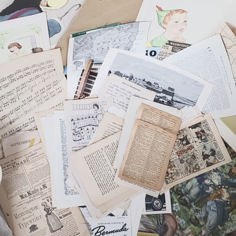 200+ piece vintage ephemera, junk journal supplies etc. - Picture 12 of 12